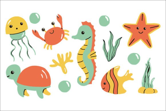 10 Sea Creature Illustrations: Graphics Review for Brand Designers
