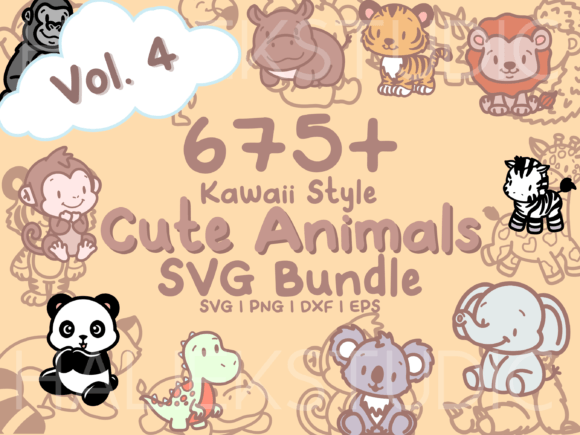 675 Kawaii Animals SVG Illustrations: Graphics Review