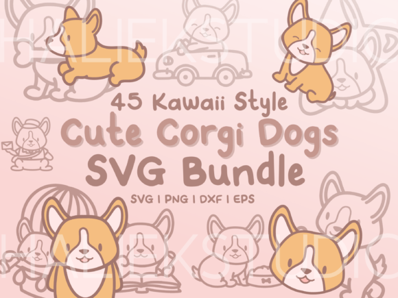Cute Corgi Dog SVG Illustrations & Graphics