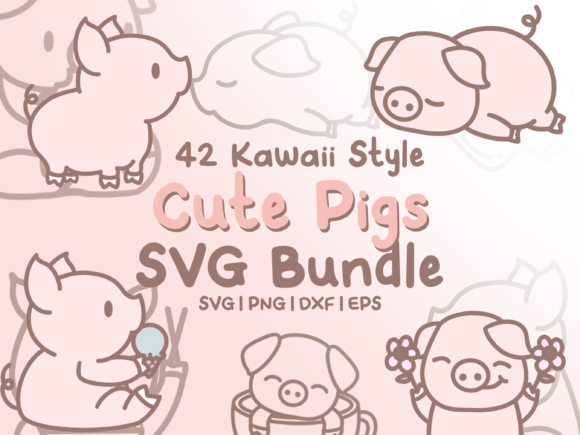 Cute Kawaii Pigs SVG Illustrations: A Crafter's Review