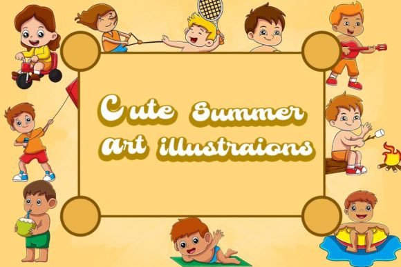 Cute Summer Art Illustrations Graphics for Brands