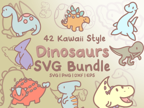 Dinosaur SVG Illustrations: Graphics for Playful Editorial Design
