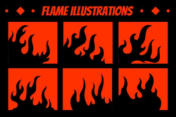 Fire Illustrations for Packaging: Graphics & Illustrations for Crafters