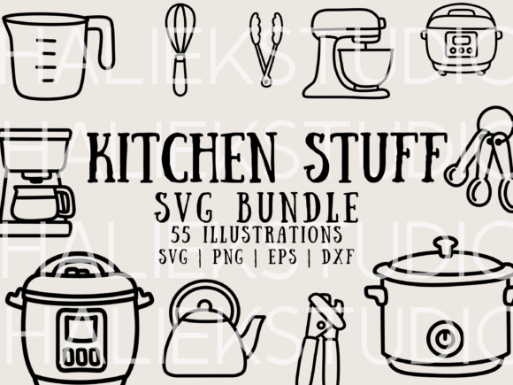 Kitchen Tools SVG Illustrations for Branding