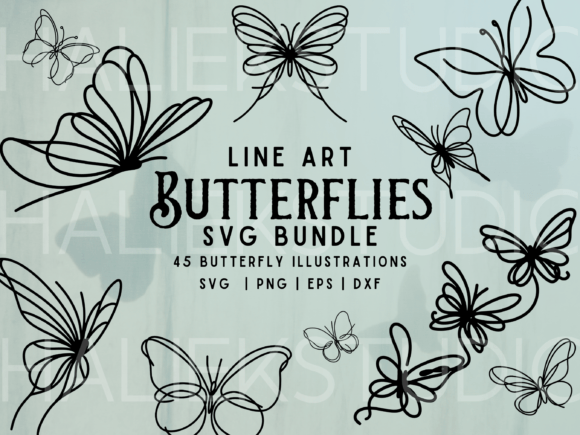 Line Art Butterfly SVG Illustrations: A Designer's Review