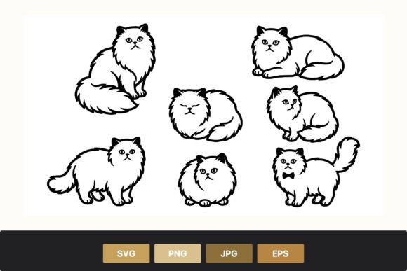 Persian Cat Line Art: Graphics & Illustrations Review