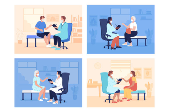 Routine Doctor Appointment Illustrations Reviewed for Embroidery