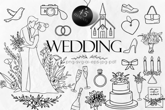Wedding Doodle Illustrations Vector: A Designer’s Review